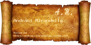 Andrási Mirandella névjegykártya